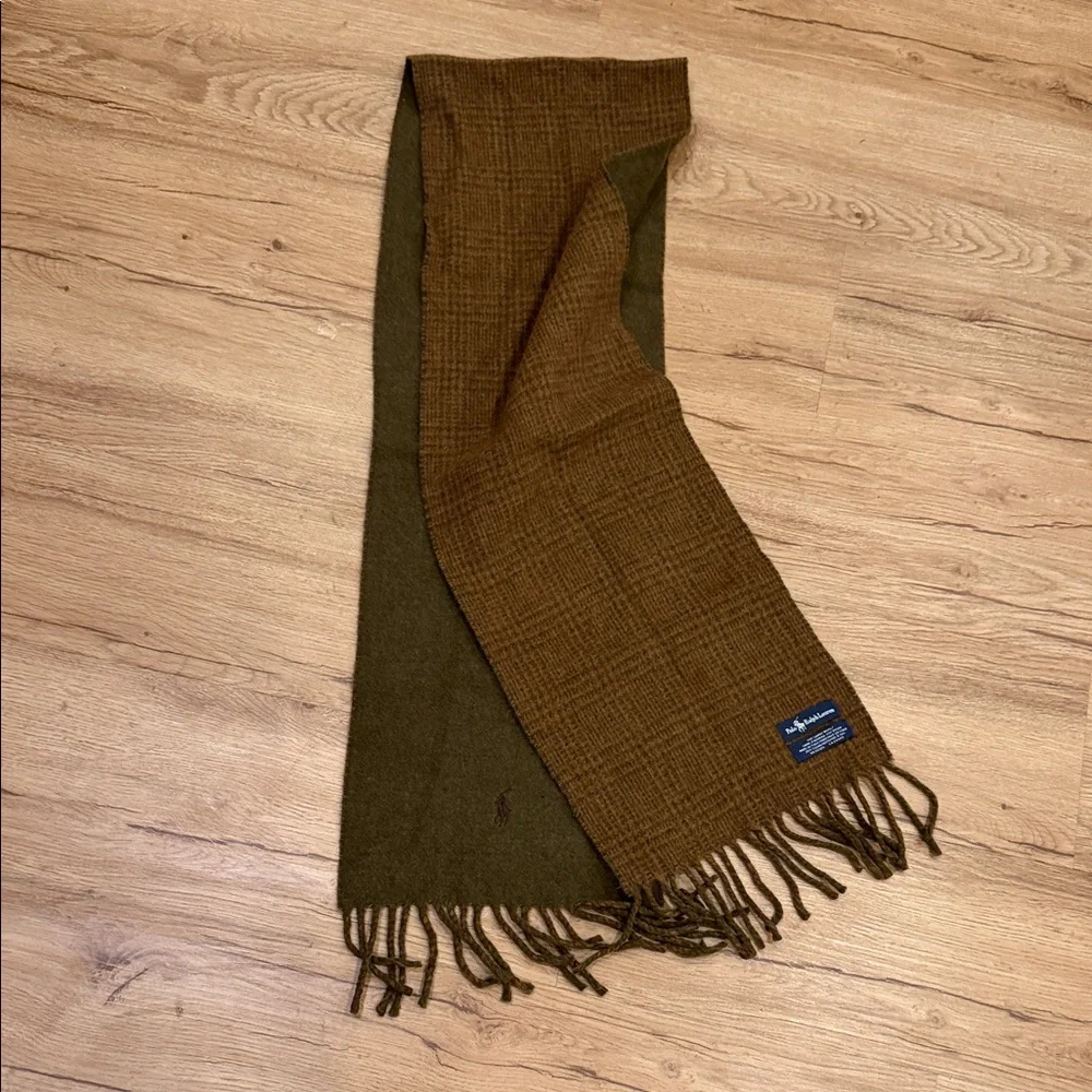 Polo by Ralph Lauren Olive and Brown Scarf
